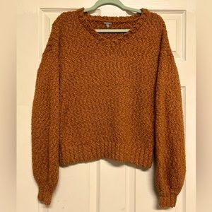 Charlotte Russe Burnt Orange Knitted Sweater